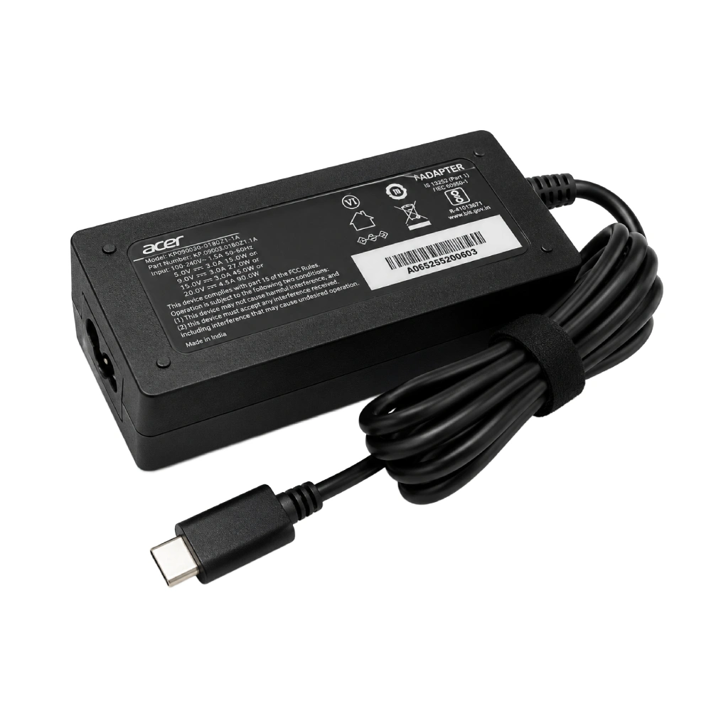 Acer Original Laptop Adapter 65w | 20v/3.25a Type-C view 2
